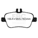 EBC ultimax brake pads rear part UD1646 fits 2013 Mercedes Benz Cla250 2 0 Turbo Ultimax2