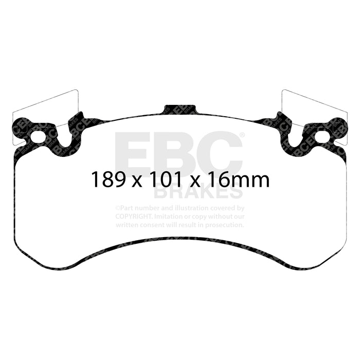 EBC yellowstuff brake pads front fits 2011 Audi A8 Quattro 6 3 Cast Iron