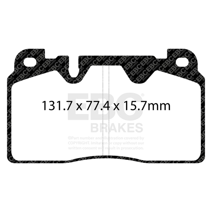 EBC greenstuff brake pads front part DP22168 fits 2012 Audi Q5 2 0 Turbo Brembo