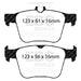 EBC yellowstuff brake pads rear fits 2014 20 Audi S3 2 0 Turbo