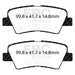 EBC yellowstuff brake pads rear fits 2012 Hyundai Elantra GT 2