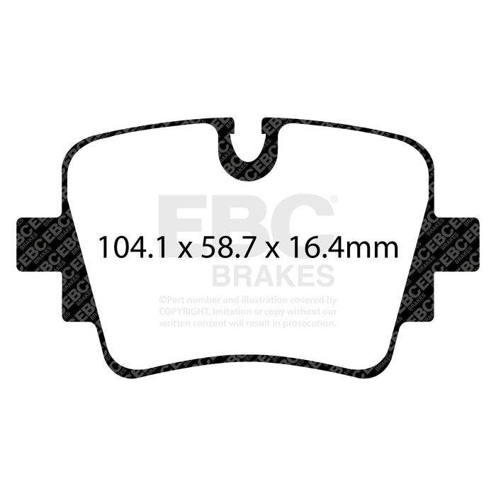 EBC redstuff brake pads rear fits 2013 Jaguar F Type Cast Iron