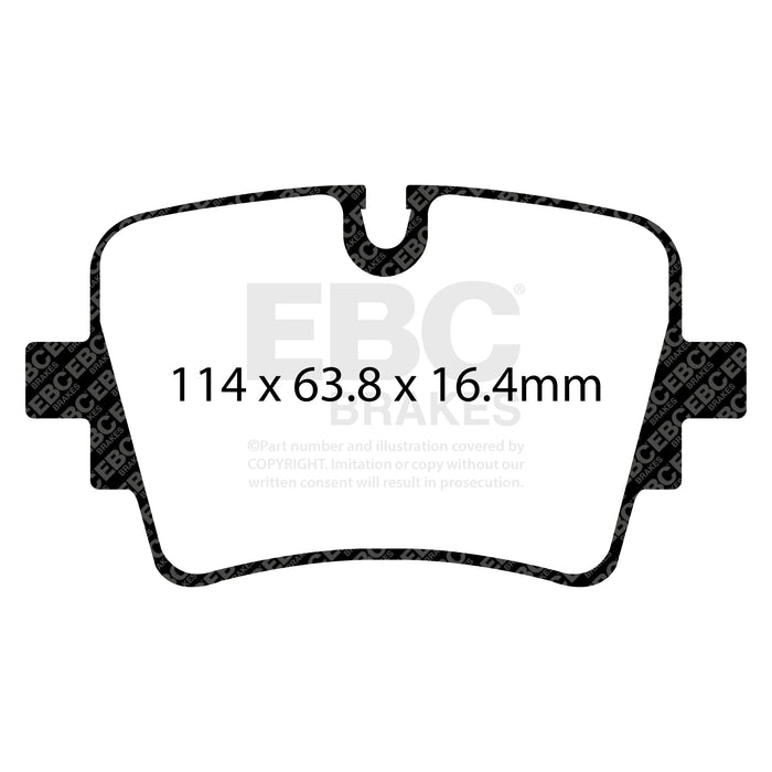 EBC yellowstuff brake pads rear fits 2014 Jaguar F Type Cast Iron
