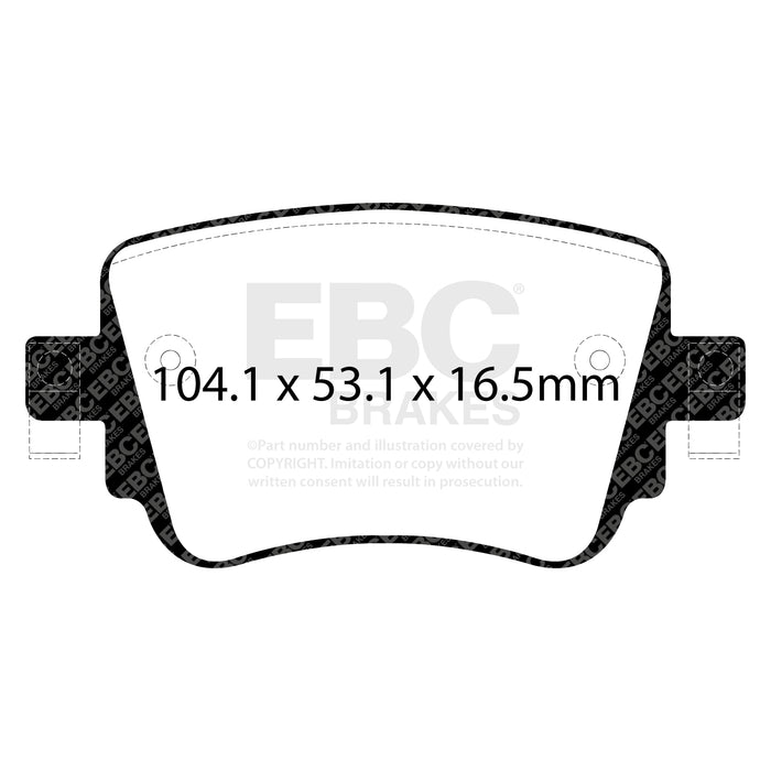 EBC ultimax brake pads rear part UD1779 fits 2015 21 Volkswagen Gti 2 0 Turbo Ultimax2