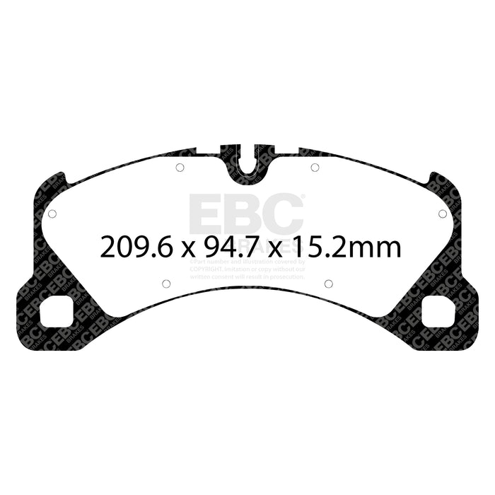 EBC yellowstuff brake pads front fits 2014 Porsche Macan Cast Iron