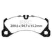 EBC yellowstuff brake pads front fits 2014 Porsche Macan Cast Iron
