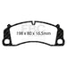 EBC yellowstuff brake pads front fits 2013 15 Porsche 911 991 Cast Iron