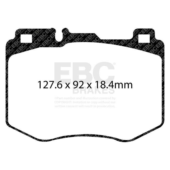 EBC yellowstuff brake pads front fits 2015 16 Mercedes Benz C400 W205 3 0 Twin Turbo 4 Matic