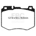 EBC yellowstuff brake pads front fits 2015 16 Mercedes Benz C400 W205 3 0 Twin Turbo 4 Matic