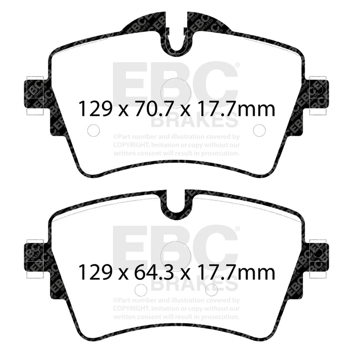 EBC yellowstuff brake pads front fits 2014 Mini Hardtop 2 0 Turbo Cooper S