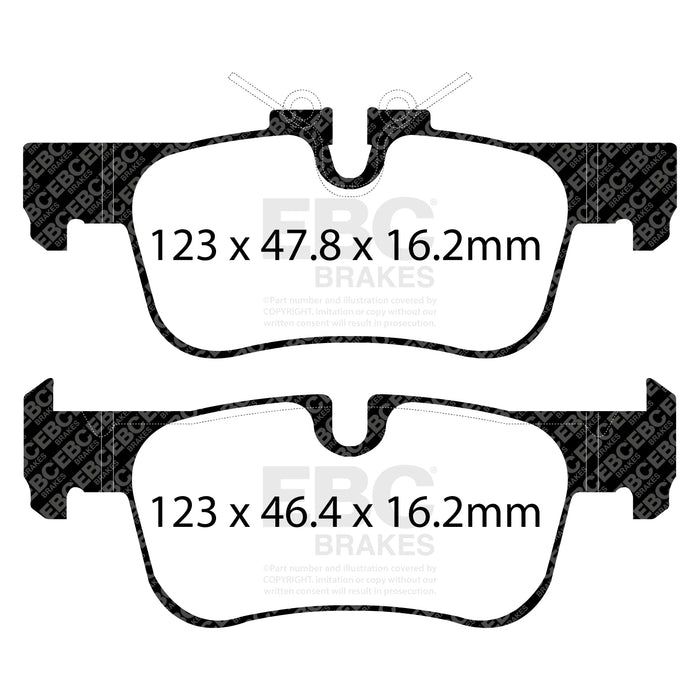 EBC ultimax brake pads rear part UD1762 fits 2014 Bmw I3 Electric Ultimax2