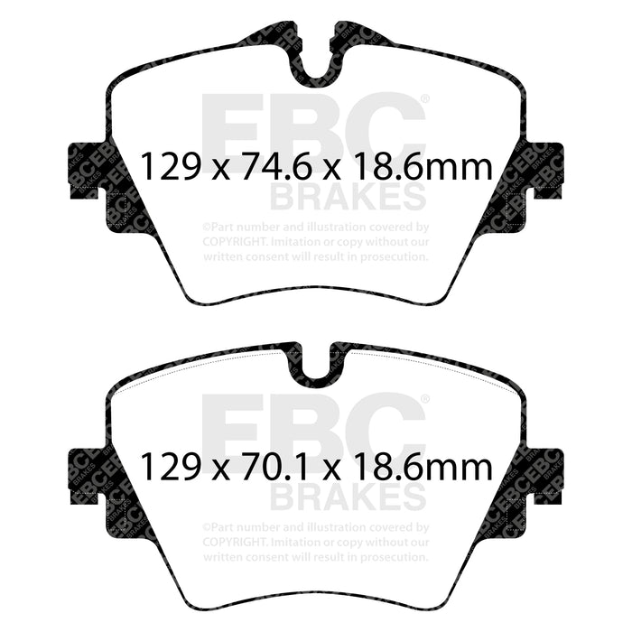 EBC greenstuff brake pads front part DP22245 fits 2017 Mini Cooper Countryman F60 1 5l Turbo