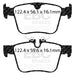 EBC ultimax brake pads rear part UD1821 fits 2016 Jaguar F Pace 2 0l Td 180 Ultimax2