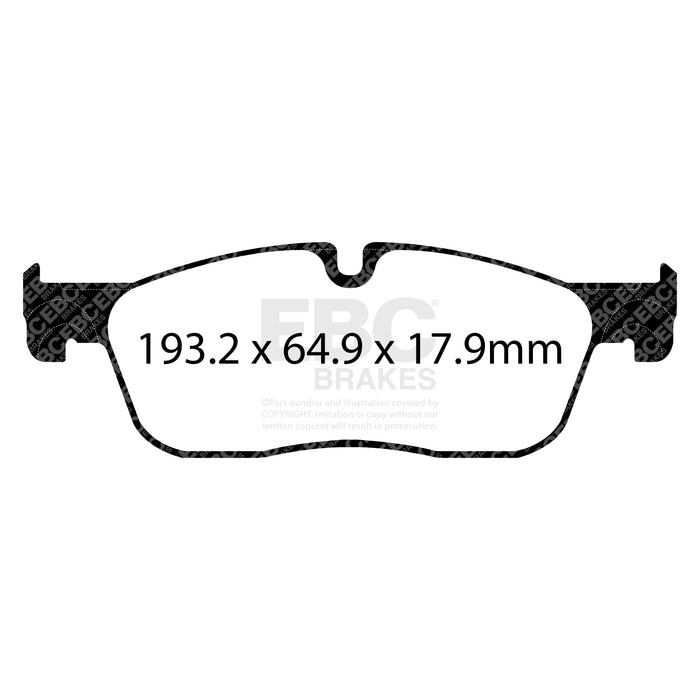 EBC redstuff brake pads front fits 2016 Jaguar F Pace 2 0l Td 180