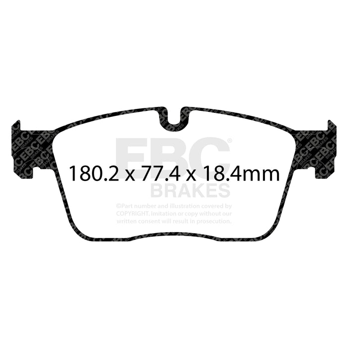 EBC redstuff brake pads front fits 2015 17 Jaguar Xf 3 0l