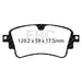 EBC greenstuff brake pads rear part DP22254 fits 2018 Audi A4 Allroad Quattro 2 0l Turbo