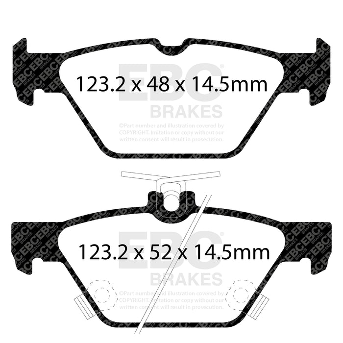 EBC yellowstuff brake pads rear fits 2015 17 Subaru Legacy 15 17 Subaru Outback