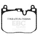EBC redstuff brake pads front fits 2015 Mini Cooper John Cooper Works