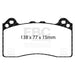 EBC bluestuff brake pads front fits 2016 18 Ford Focus Rs