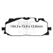 EBC greenstuff brake pads front part DP22277 fits 2018 Audi S4 3 0l Turbo