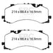 EBC yellowstuff brake pads front fits 2016 Audi Q7 3 0l Supercharged