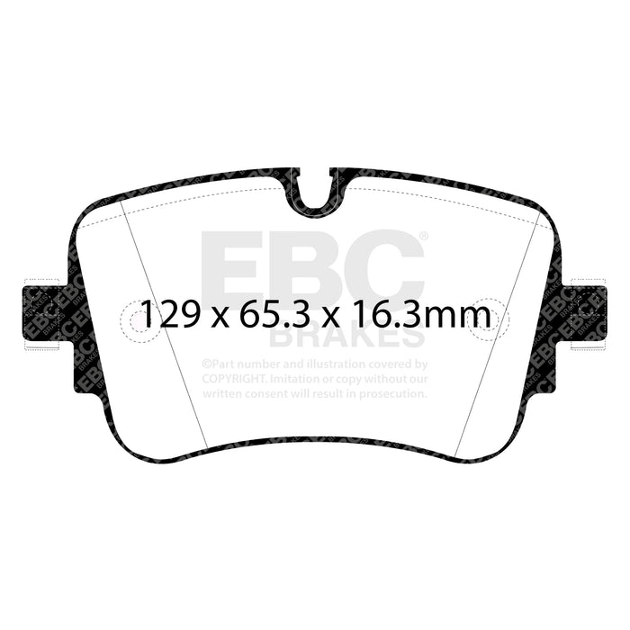 EBC yellowstuff brake pads rear fits 2016 18 Audi Q7