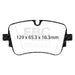 EBC yellowstuff brake pads rear fits 2016 18 Audi Q7