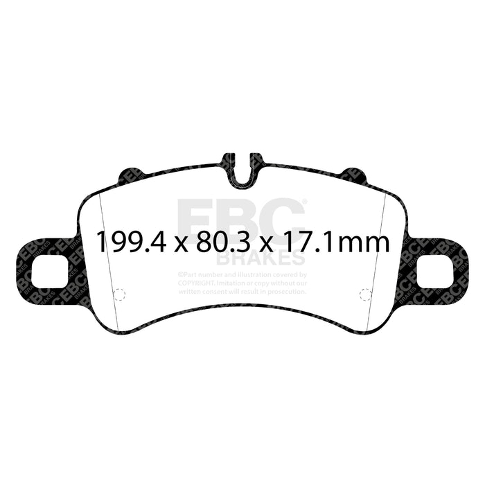 EBC bluestuff brake pads front fits 2016 Porsche 911 991 2 W Cast Iron