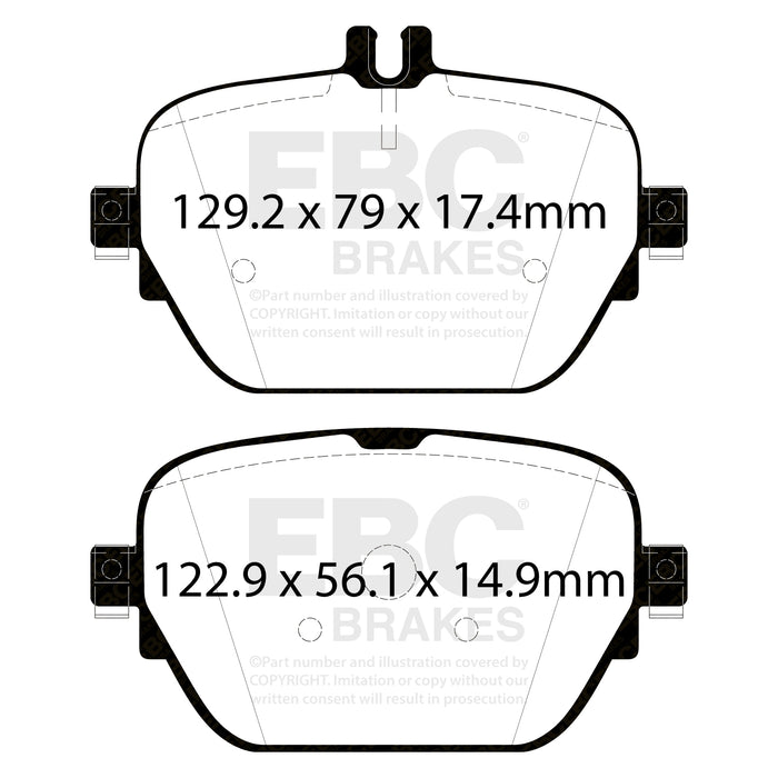 EBC yellowstuff brake pads rear fits 2019 Mercedes Benz Cls53 Amg C257 3 0l Turbo