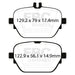 EBC redstuff brake pads rear fits 2019 Mercedes Benz Cls53 Amg C257 3 0l Turbo