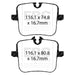 EBC redstuff brake pads rear fits 2018 Bmw M5 4 4tt F90