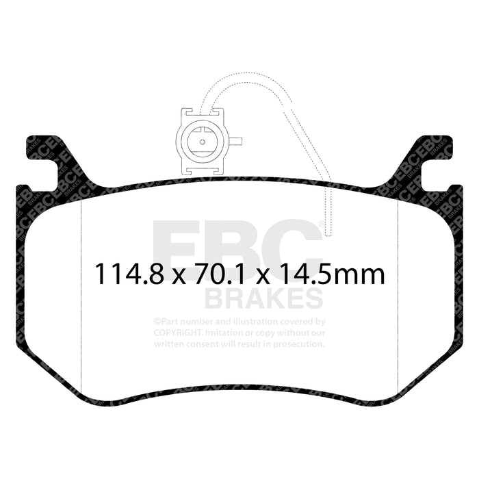 EBC bluestuff brake pads rear fits 2016 Alfa Romeo Giulia 2 9l Twin Turbo