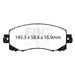 EBC bluestuff brake pads front fits 2022 Subaru Wrx 2 4t