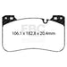 EBC bluestuff brake pads front fits 2018 Bmw M5 F90