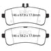 EBC redstuff brake pads rear fits 2015 Mercedes Benz C63 S Amg W205 4 0l Twin Turbo