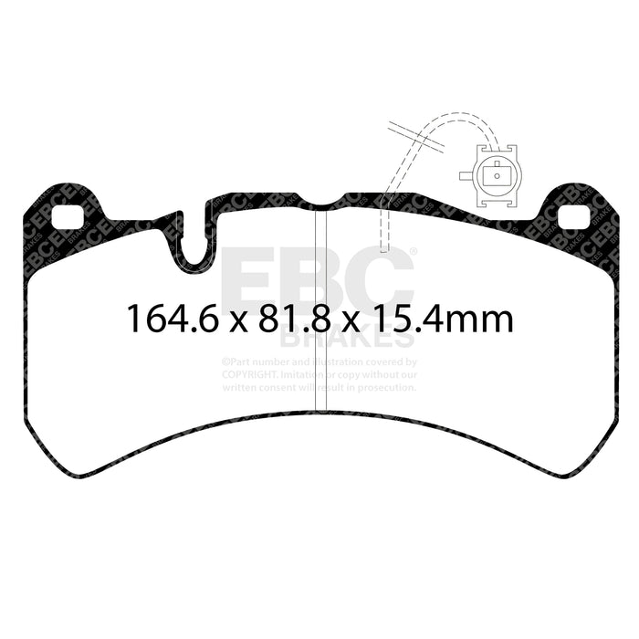 EBC yellowstuff brake pads front fits 2016 Alfa Romeo Giulia 2 9l Twin Turbo