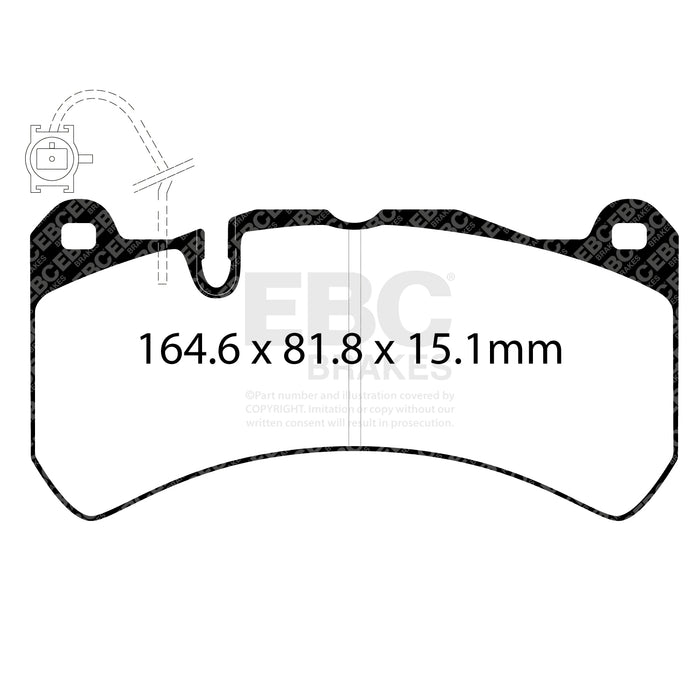 EBC yellowstuff brake pads front fits 2014 Maserati Ghibli 3 0tt Rwd