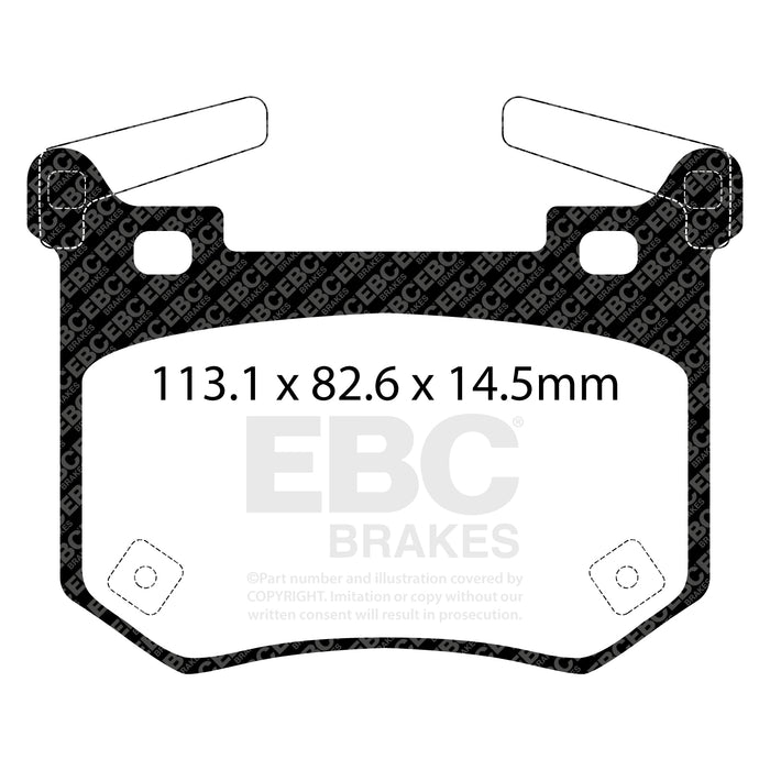 EBC redstuff brake pads rear fits 2017 Kia Stinger 3 3l Twin Turbo