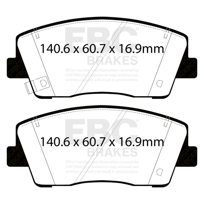 EBC redstuff brake pads front fits 2019 Genesis G70 2 0t