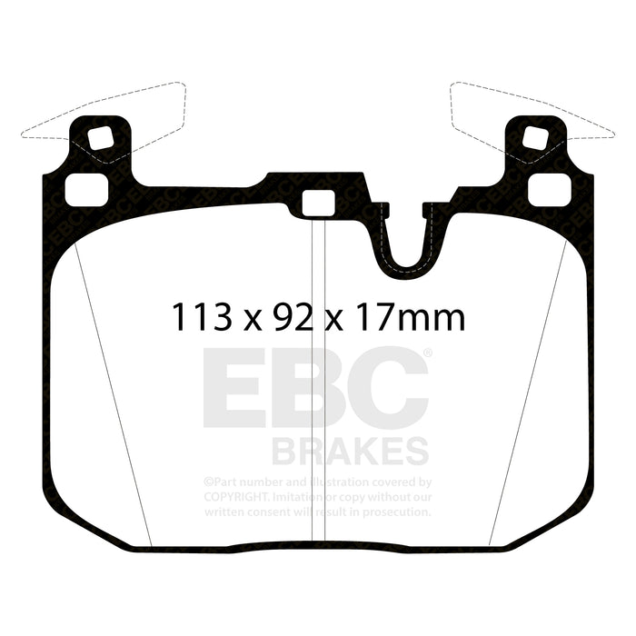 EBC yellowstuff brake pads front fits Bmw M2 M3 M4