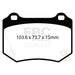 EBC bluestuff brake pads rear fits 2018 Subaru Wrx Sti 2 5l Turbo