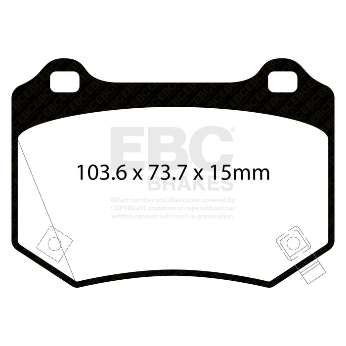 EBC yellowstuff brake pads rear fits 2018 Wrx Sti