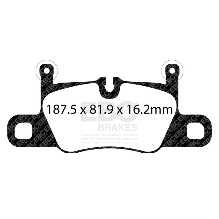 EBC bluestuff brake pads rear fits 2016 Porsche 911 991 2 W Cast Iron