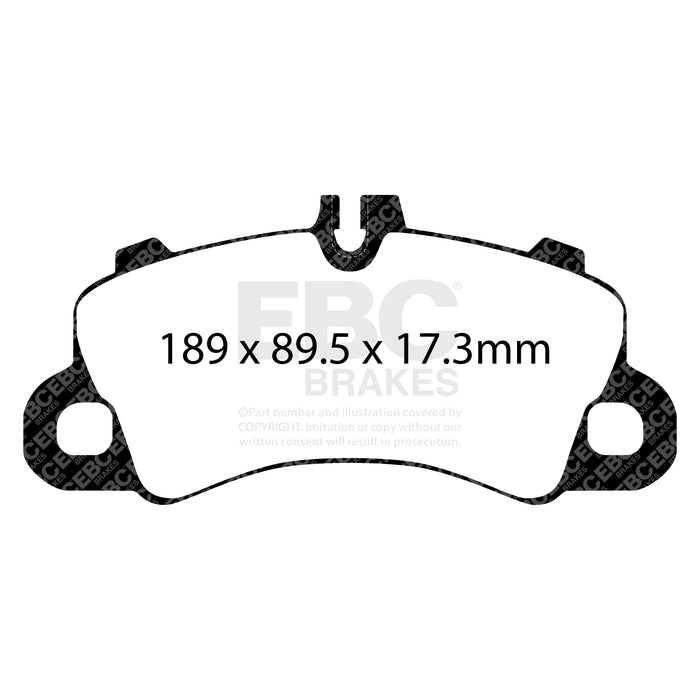 EBC yellowstuff brake pads front fits 2018 Porsche Cayenne 3rd Gen 3 0l Turbo