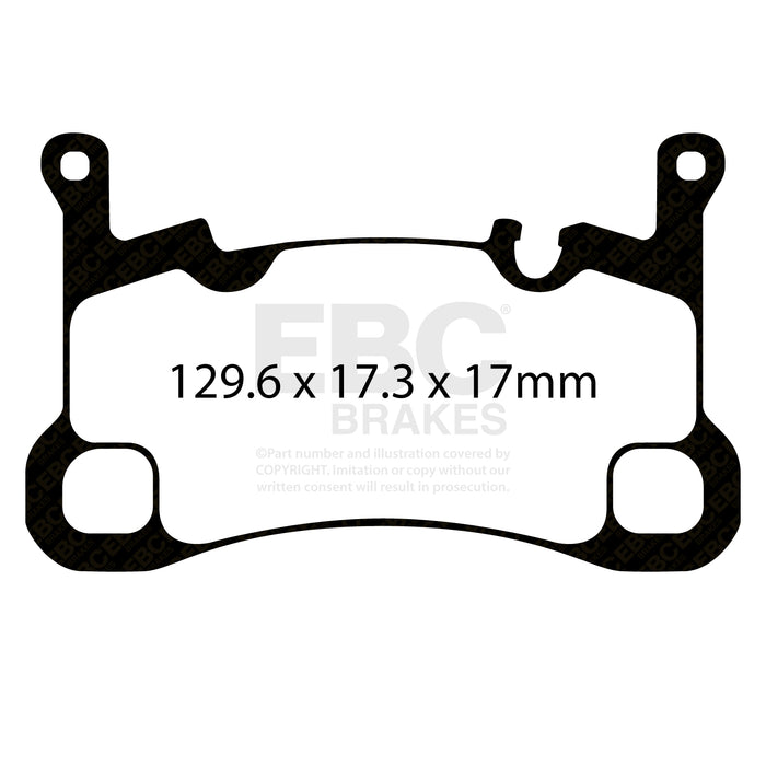 EBC yellowstuff brake pads rear fits 2018 Porsche Cayenne 3rd Gen 3 0l Turbo