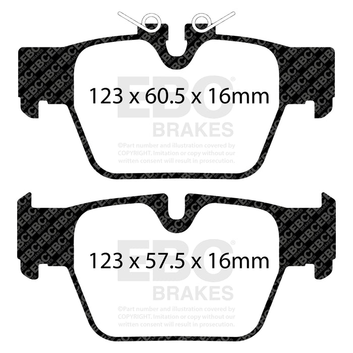 EBC yellowstuff brake pads rear fits 2018 Bmw X2