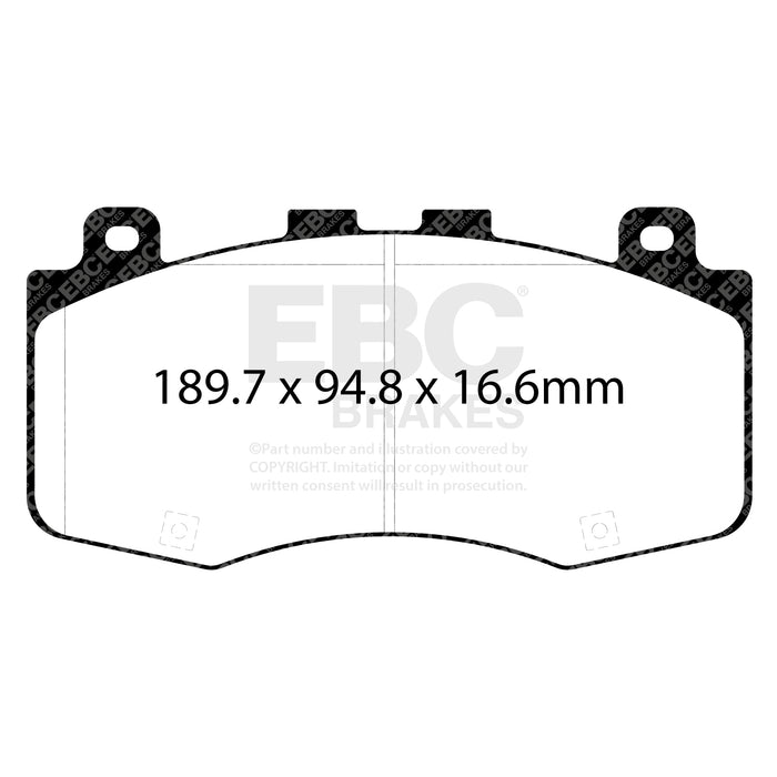 EBC yellowstuff brake pads front fits 2018 Jeep Grand Cherokee Trackhawk