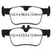 EBC greenstuff brake pads rear part DP22402 fits 2017 21 Honda Civic Hatchback