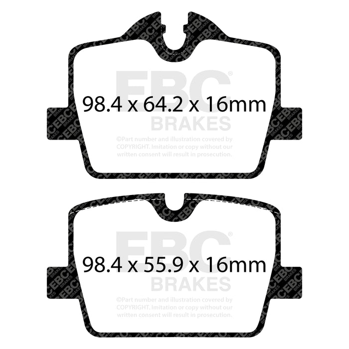 EBC yellowstuff brake pads rear fits 2019 Bmw Z4 G29 2 0t