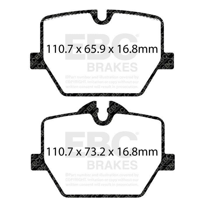 EBC yellowstuff brake pads rear fits 2019 Bmw Z4 G29